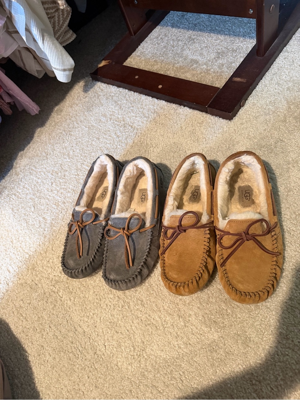 UGG Women’s Classic Slippers - Gray and Chestnut